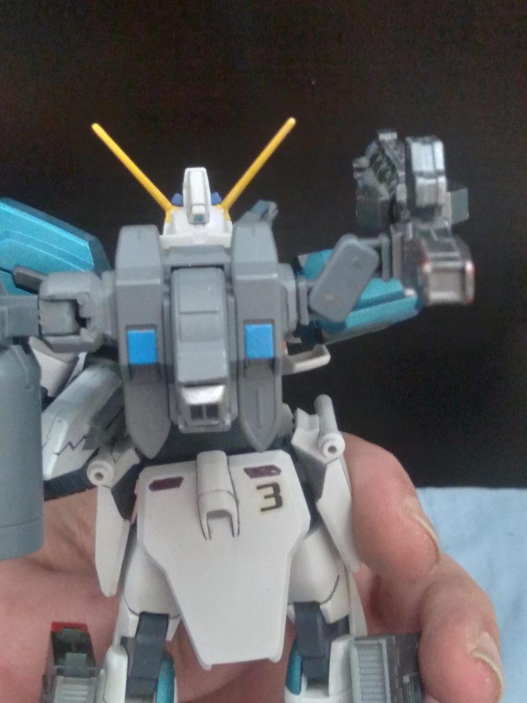 The main core of the unit. The backpack has a movable docking port on the left side and a standard one on the right. There is also a movable thruster in the middle that gives a boost of mobility 