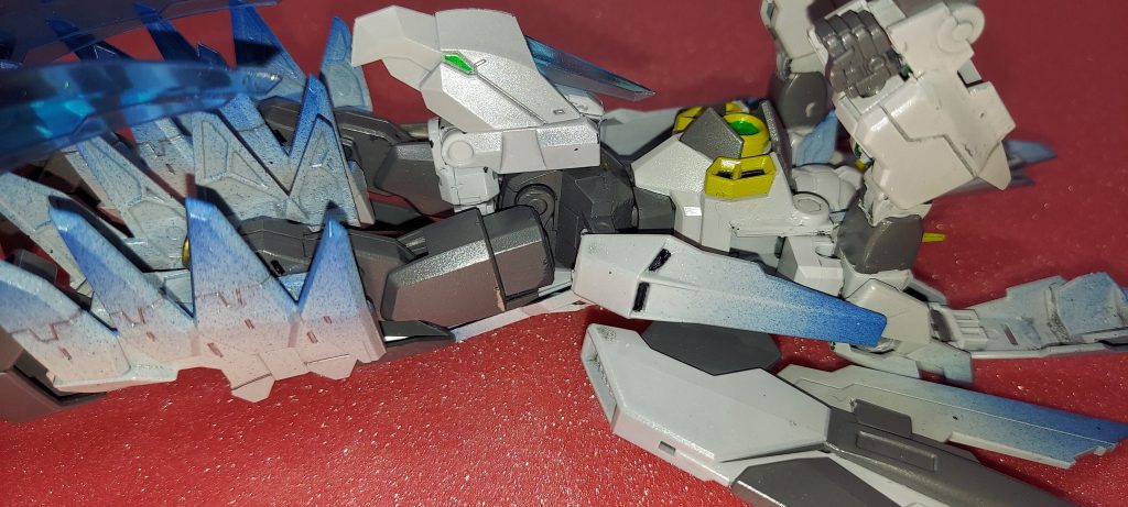 ⑦サイドアーマーを上下180度回転⑧股関節を下方向に90度