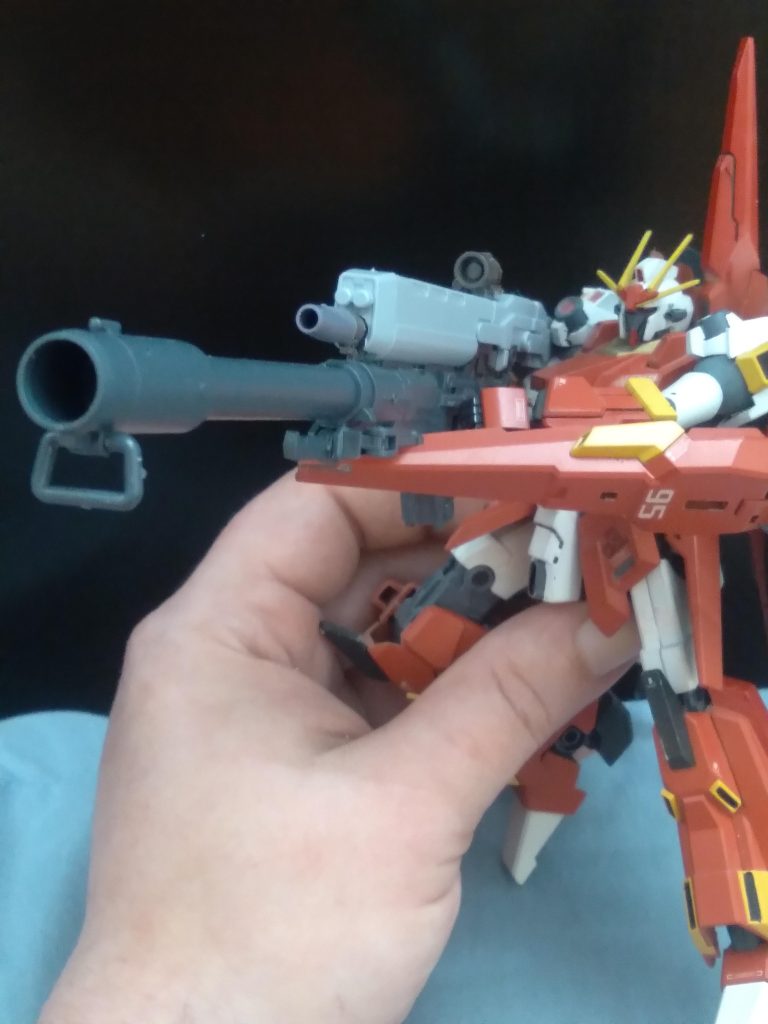 I just need to come up with a way to attach it to the waverider mode. I might just make a peg from pla plate that fits into the shield like the regular beam rifle does