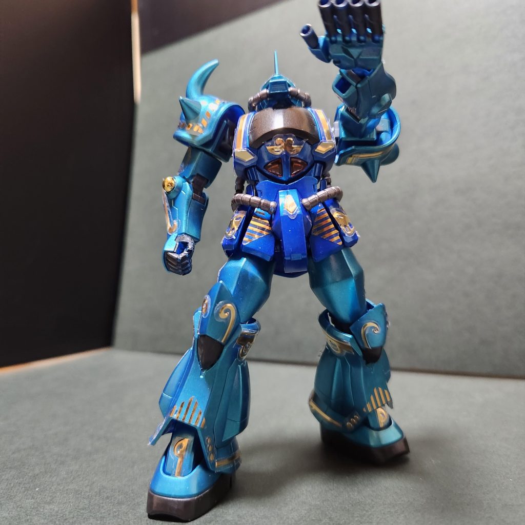 グフ　100均でウォーハンマー　スペースマリーン風–2枚目/制作者：アイアンビリー