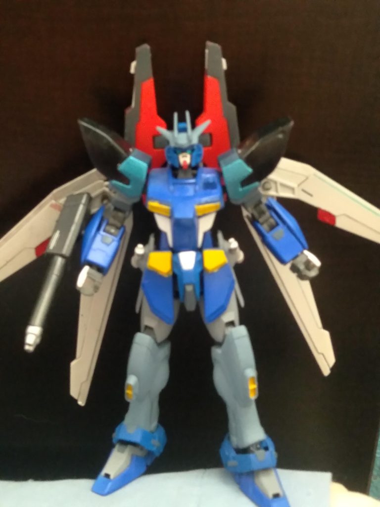 I took the wing sections from the other set, drilled holes in each one,and used a piece of runner to hold them together