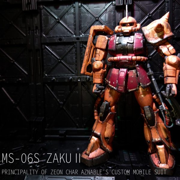 No.006 RG シャア専用ザク ウェザリング仕上げ