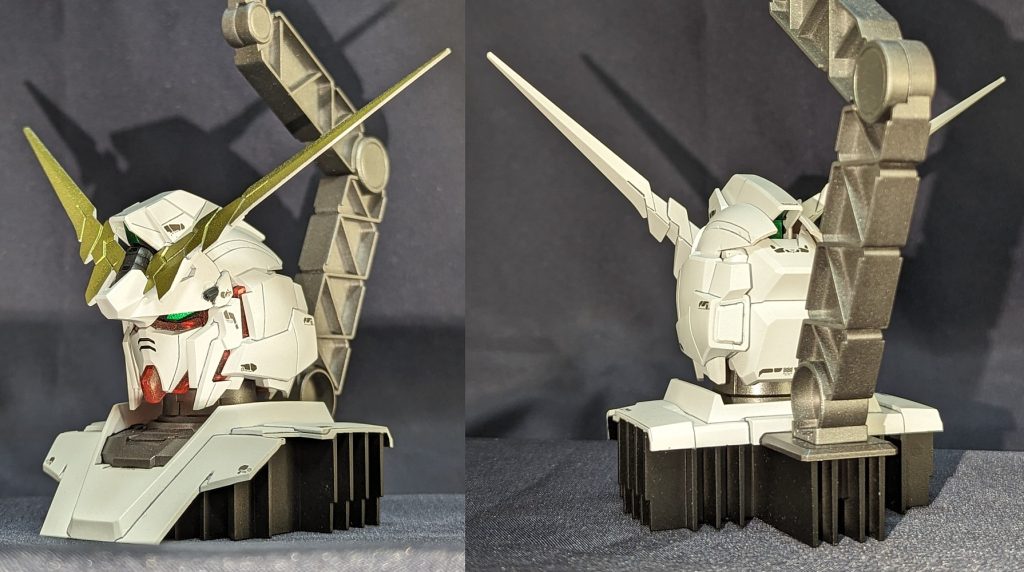 ユニコーン＆シナンジュ ヘッドディスプレイスタンド–3枚目/制作者：@infieth