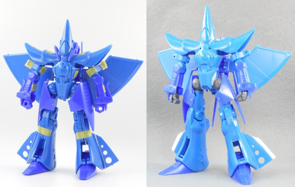 素組みとプロポーション変更時の比較。