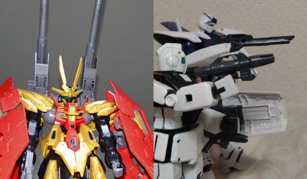 今回はビルドメタバースのティフォエウスガンダムになりましたが、毎回加えているオリジナルストーリー『機動時空転移 ガンダムリベロ』に出演しようと思います。パイロットは別のキャラで、オリジナルの人物にします。 〜という訳で、ここからストーリーに入ります〜『機動時空転移 ガンダムリベロ』の第10話。前回の続きになり、後編。でも今回の後編は①、②と二つに分けます。ご了承下さいませ。 宇宙世紀0224年、キリマンジャロ基地『プロジェクトレイブン』の中枢とも言えるMWのAIシステム研究開発が行われている議会軍の要塞、ここで時空を歪ませる何かがある。そんな場所にアルカ、マーク、そしてニノが辿り着いた。要塞内部に侵入する中、ユノはニノに話しかける。 『ニノさんでしたね?X(クロス)さんから話は聞いてますが、なぜアナタがリベロに?ザクのパイロットって聞いてたけど…』「勝手に乗りました。ザク以外にも上手く乗れる、そう思って強いMSであるリベロに…。でも、いろいろ失敗しました」 声を聞いただけで分かる程に落ち込むニノ。彼女がここまで来る間、ほとんどの武装を雪山に落としてしまったのだ。リベロはザクより強力と判断した彼女だが、リベロの操縦はかなり複雑で、反応速度も早過ぎるということで、今の彼女はMSとの相性が上手く噛み合わずにいた。 「カロウさんの言うとおりですね、私はど素人でした…」 ニノはトラベラーズに帰った際、メモリーやX(クロス)に謝ろうと誓うのだった。しばらくして、要塞の中枢に到着。 しかし、誰もいない。それどころか、本来の歴史では基地に張っているはずのエネルギーフィールドすら停止したままだった。 『あらゆる攻撃を防ぐエネルギーフィールドも止まってる。何かおかしい…』『まるで小隊長達を誘い出してるみたい』「これは罠だ!急いで外に!!」 サクラとユノの会話を聞いていた小隊長ことアルカはこれが罠だと知るが、先程入ってきた通路は既に閉ざされた後。更に、要塞のエネルギーフィールドが起動。 動き出す敵。と、ここで上空から一機のMSが降りてくる。ゆっくりと……。 「見たこと無いMS…。あれは何ですか?」「警戒しろ!あれはただのMSじゃない!」「頼むぞ、Gセイバー」 目の前に降り立つ謎のMSに3人はそれぞれのMSで戦う態勢に。