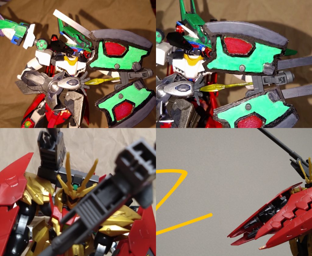 『RIN0087』と名乗る少女はパイロットがX(クロス)でないことに気づくが、ティフォエウスによる攻撃を再開。ライフルに滑腔砲を何度も連射して…。だが、ロビンスリベロとなったリベロにそれらの攻撃は全く効かなかった。『何で!?』と相手は慌てふためくが、攻撃は全てロビンホークの部分に当たっていた為、攻撃が防がれていたのである。そればかりか、防いだ実弾の衝撃によりエネルギーが回復していた。 「くっ!ここは距離を取って……」 ティフォエウス、一度離れて遠距離射撃を中心に応戦する。そんな中、ニノは通信で未だ連絡を取り続けるX(クロス)からの指示で、リベロの胸に展開したロビンホークと接続する部分を手に持たせる。 「この武器、もしかして……」『『ロビンスアロー』、ビームの矢を放つ弓だ』 ニノは『ロビンスアロー』を使用し、ティフォエウスに向けて攻撃する。最初は威力の弱い連射モードの『ショットシューティング』。だが、ティフォエウスは簡単にシールドで防ぐ。 「その程度なのかしら?」『次のモードに移行。ここからはネクサスアームが必要だ』 X(クロス)がそう言うと、リベロの上にネクサスアーム(右腕)が転送された。右腕を装着したリベロは再びロビンスアローを使用すると、ネクサスアームの掌の『パルマフィオキーナ』のビームがロビンスアローを通して放つモード『チャージシューティング』に。ビームがある程度チャージして溜まったところで、ロビンスアローから強力なビームが放たれる。しかし、ビームは違う方向に放たれた。 「一体、どこを狙ってーーー」 『RIN0087』が言いかけたところで後ろから攻撃が当たった。滑腔砲の片方が破壊される。イクシードレイブンと戦うジムとGセイバーによる援護射撃か?と思われたが、2機は未だイクシードレイブンとの戦いに集中していた。 「今の攻撃は一体……あっ!!」 ロビンスリベロの攻撃が直撃コースだった為、慌てて交わす。と、ここで交わしたはずのビームが向きを変え、ティフォエウスに向かって飛んできた。また交わすティフォエウスだが、そのビームはティフォエウスを追うかのような動きで追い続ける。 「何よ、これ!?誘導ビーム?」『『ヒットシューティング』、当たるまで追い続ける光の矢だ』 と、X(クロス)が説明している一方でニノは『ヒットシューティング』モードのロビンスアローを再び放つ。続けて放つのにタイムラグがあるが、そのまま連続でティフォエウスに向けて誘導ビームを撃ちまくる。