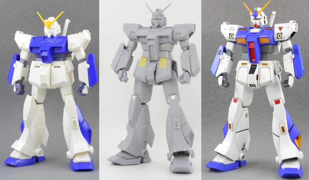 素組み→サフ→完成ちょっといじっただけでプロポーションが劇的に良くなっています。