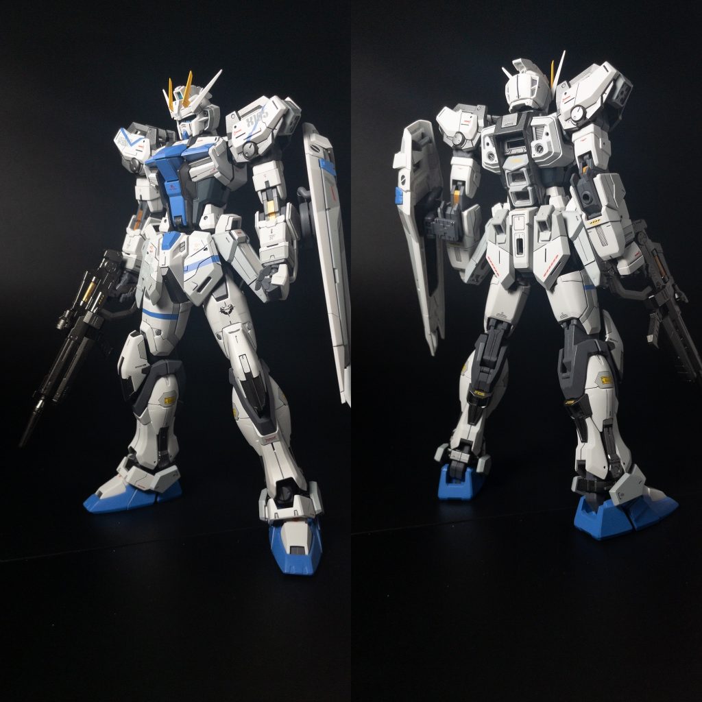 まずは素体から。カラーリングは白と青を中心としたものへと変更。ディテール追加はスジ彫りを主に行いました。