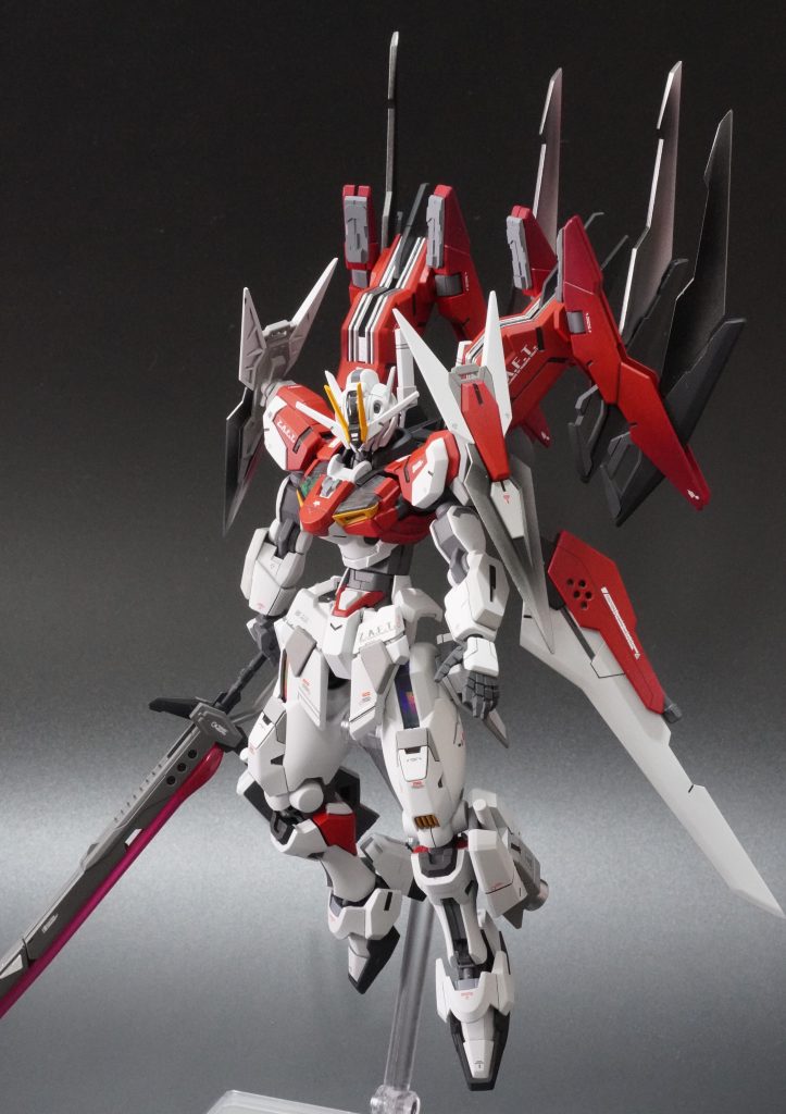 ●ビットオンフォームエアリアルのビットをソードビットに換装した設定以前に制作したHi-νエアリアルの相方となる機体を作成するべくミキシングをおこないました。