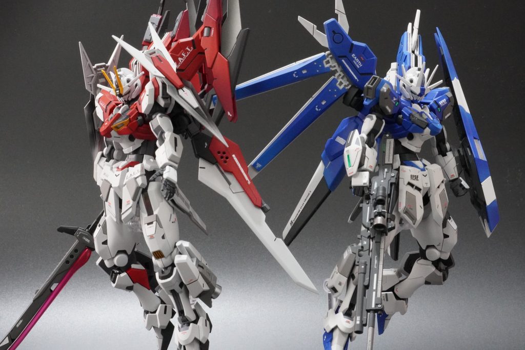 感想・まとめHGガンダムエアリアル改修型をベースにミキシングし完成!ビット要素も残しつつ、『斬』に特化した制作を進めて参りました。こうなったらブラストカスタムも作りたくなり、ミキシング調整中です!Twitterにて進捗上げてますので気になったら見てくださいね(他のキットばかり作ってますが、、、)Twitterしてますので是非フォローよろしくお願いいたします!↓↓↓https://twitter.com/akasaha1124 最後までご覧くださりありがとうございました!!