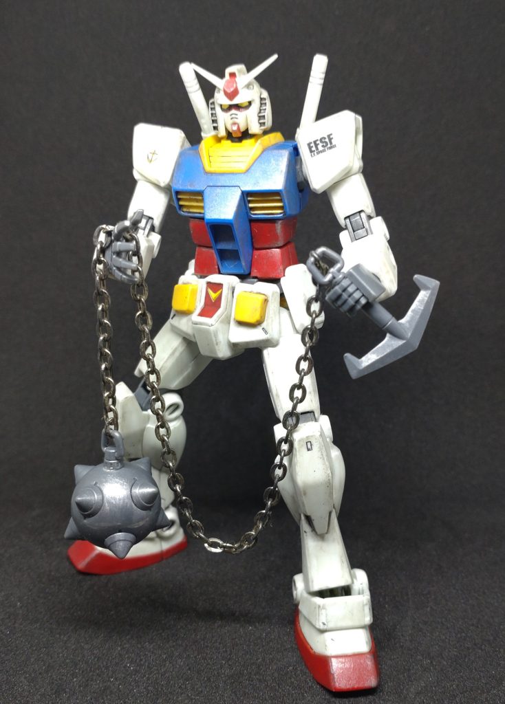 ガンダムハンマー。雑誌付録のものにチェーンだけ金属製に変更。