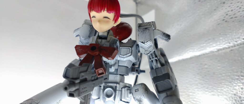 女の子っぽく可愛いリボンをつけました。