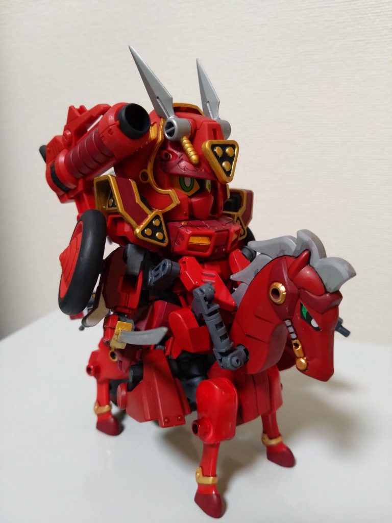 馬モード。本体に比べ、馬が小さめですが、何とか破綻ないバランスをとることができたと思います。