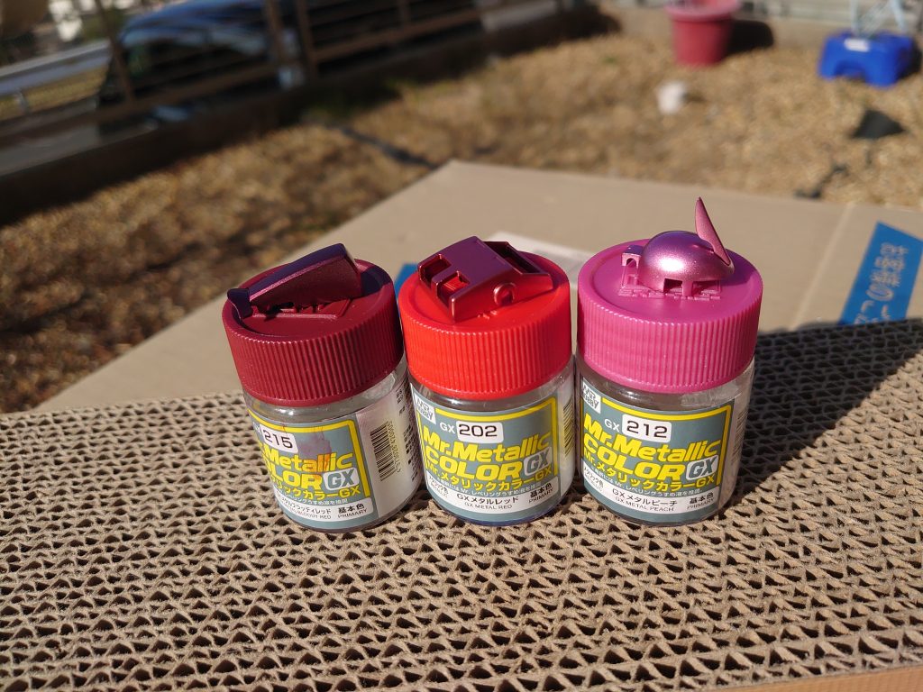 クレオスのMr.メタリックカラーGXを三種類使って下地を塗装～キャンディ塗装しました✋