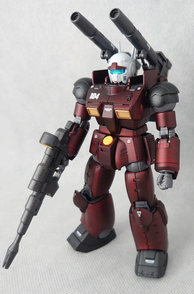 ガンキャノン自体はHGUCリバイブ版と比べてかなりマッシブな印象。という事で重厚感を意識して製作してみました。