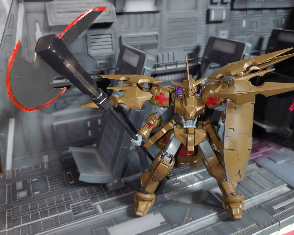 メイン武装：ヒートポールアクス剣の部分使用して棍棒部が余ってたので柄と刃をつけてヒートポールアクス