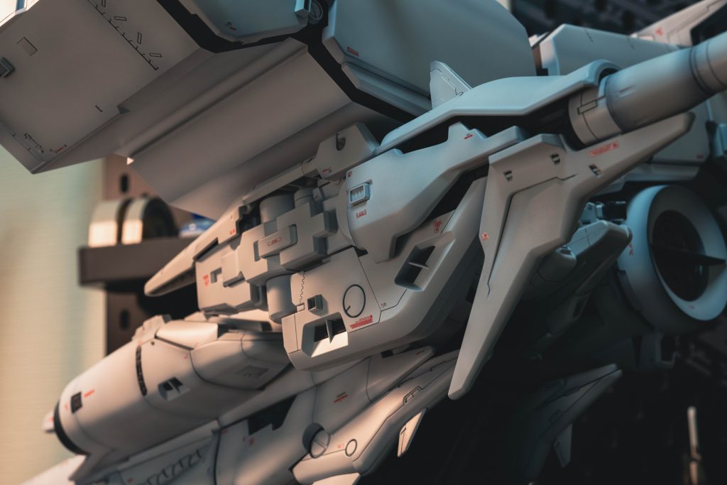 モデルガン並みの大きさのメガ粒子砲。デカールは余ってる水転写シールを貼りました。