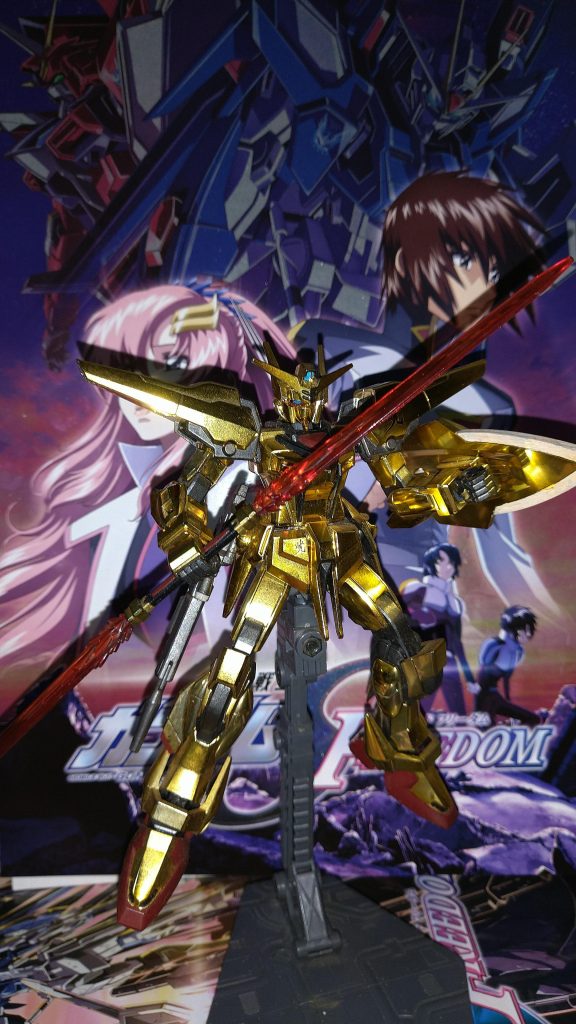 フラガ大佐の暁！映画で活躍しましたね！キット自体は10数年前の発売当時に購入し作成した物です。レクイエムを砲撃したあの装備、HGキット化して欲しいな〜。