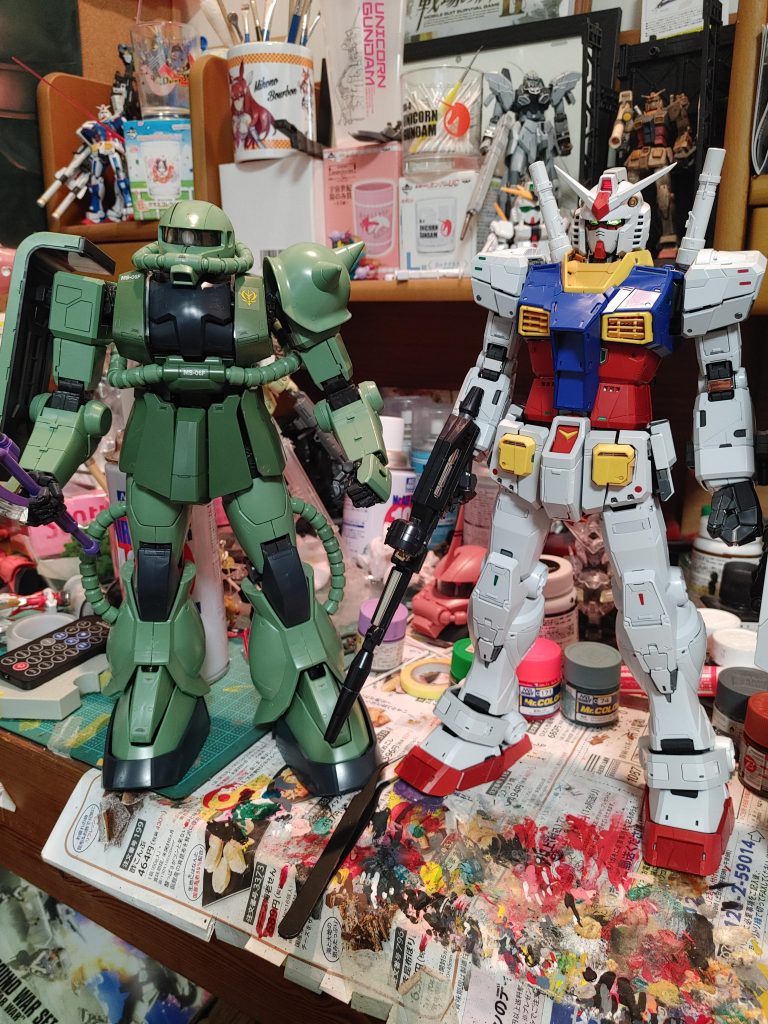 PGザクくんと並べてみました！なにも言えないけどとりあえず良い....