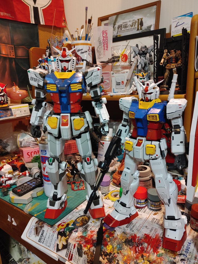 メガサイズの横浜ガンダムくんとも並べてみました！どちらも迫力がはんぱない！！