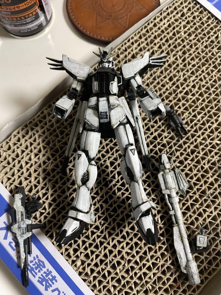 HGUC 筆塗り絵の具全塗装 F91–4枚目/制作者：NbHaruto