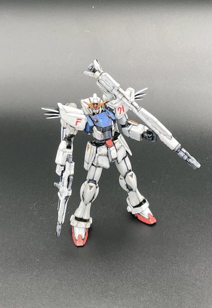 HGUC 筆塗り絵の具全塗装 F91–8枚目/制作者：NbHaruto