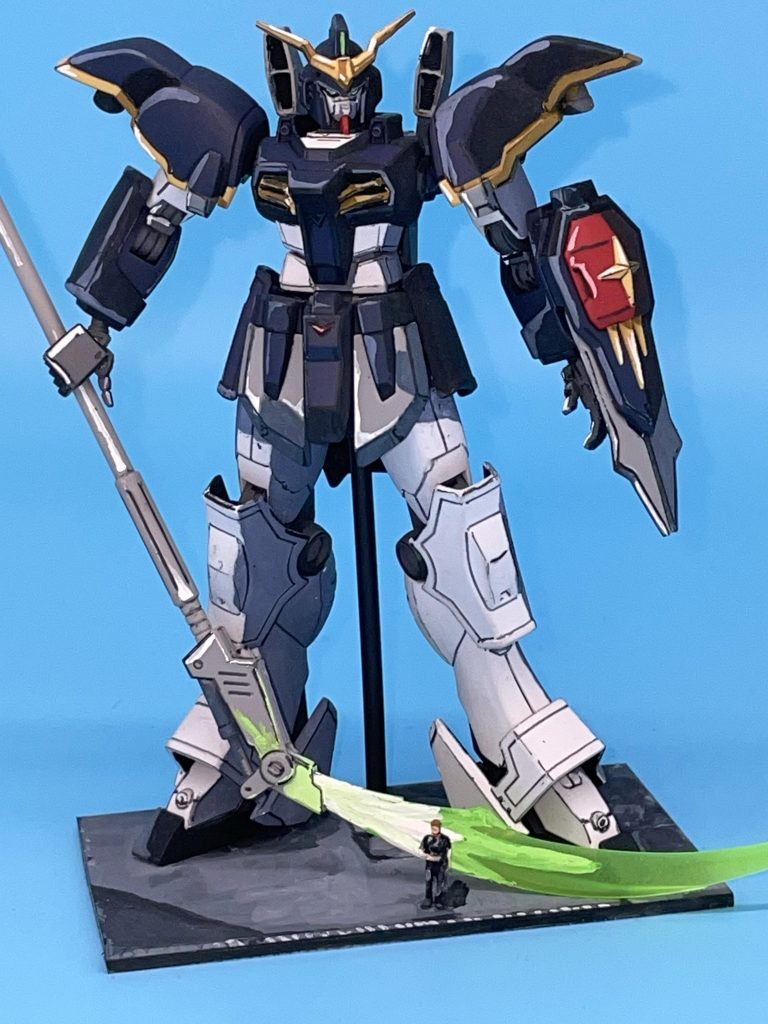 台座にはパイロットらしき人を