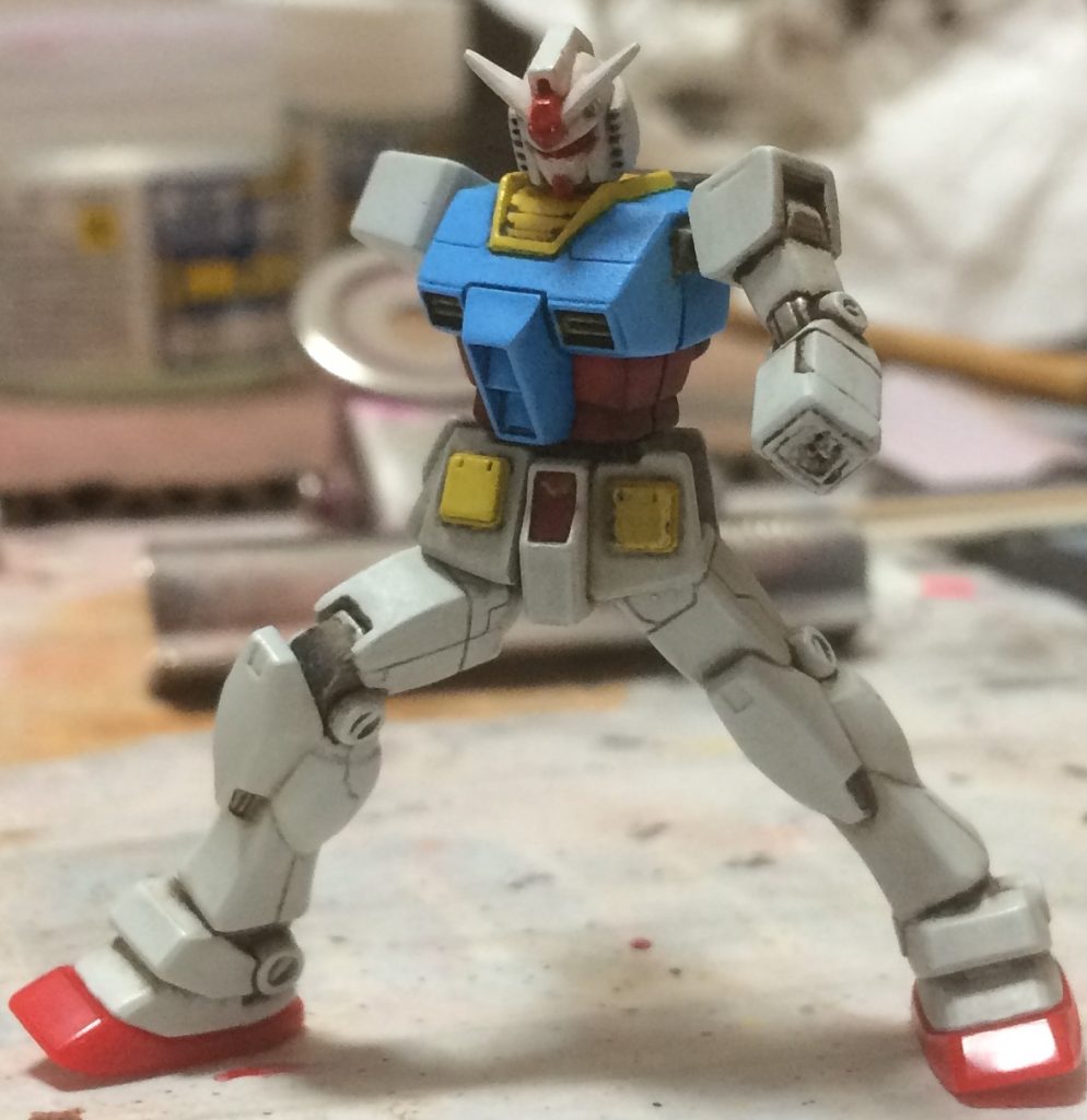 こんな感じで何度もポージング確認しながら仮組みを繰り返します　納得いくまで・・・