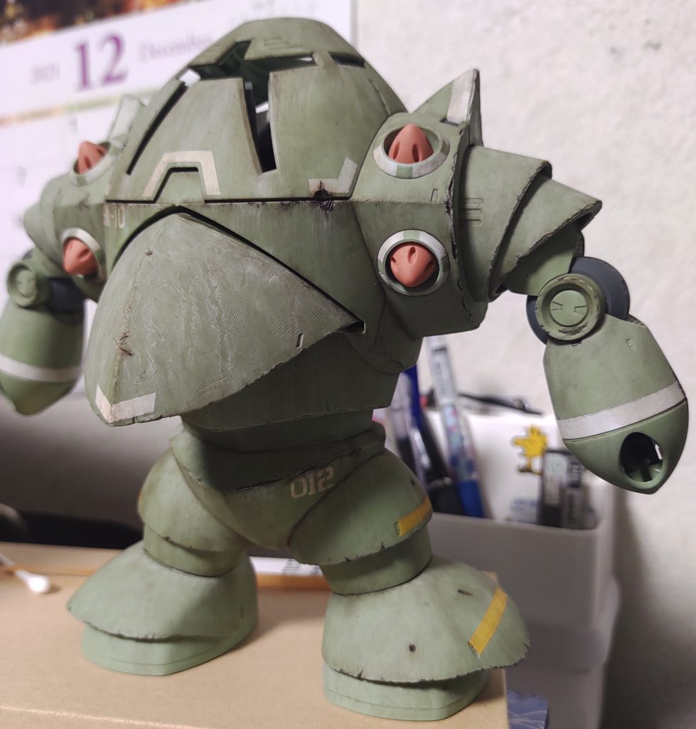 クレオスのウェザリングカラ－マルチホワイトにてウォッシング　実際はもうワンランク白に振ってますカラーレシビ形成色+（ウェザリングカラ－）マルチホワイト+グランドブラウン＋オーカ－ソイル+ステインブラウン　都度艶消しトップコート