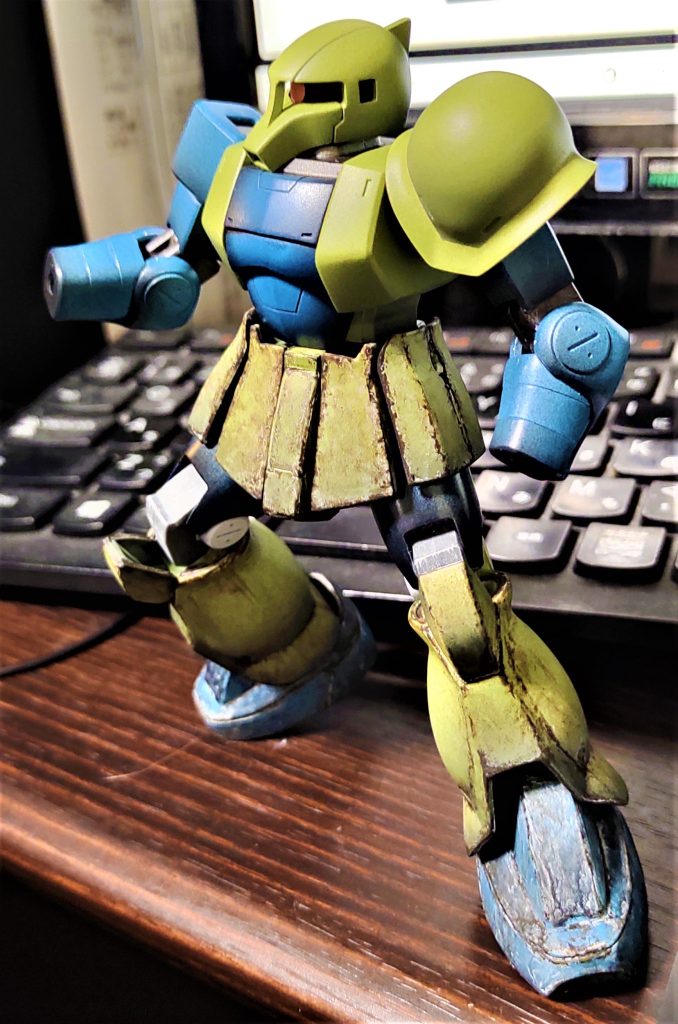 失敗2　ウェザリングやり過ぎ　せっかくのグラデが台無しに・・・これも早々に気付けて良かったです　全部進めていたら放置しかないです