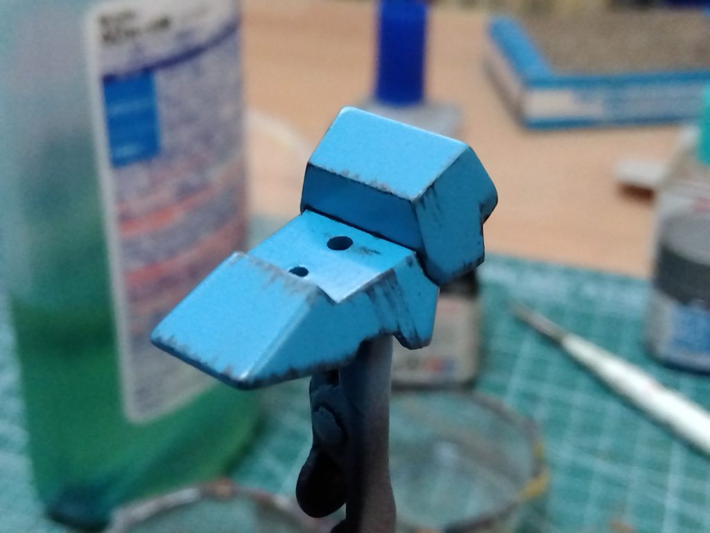 こんな感じで、ドライブラシしています。