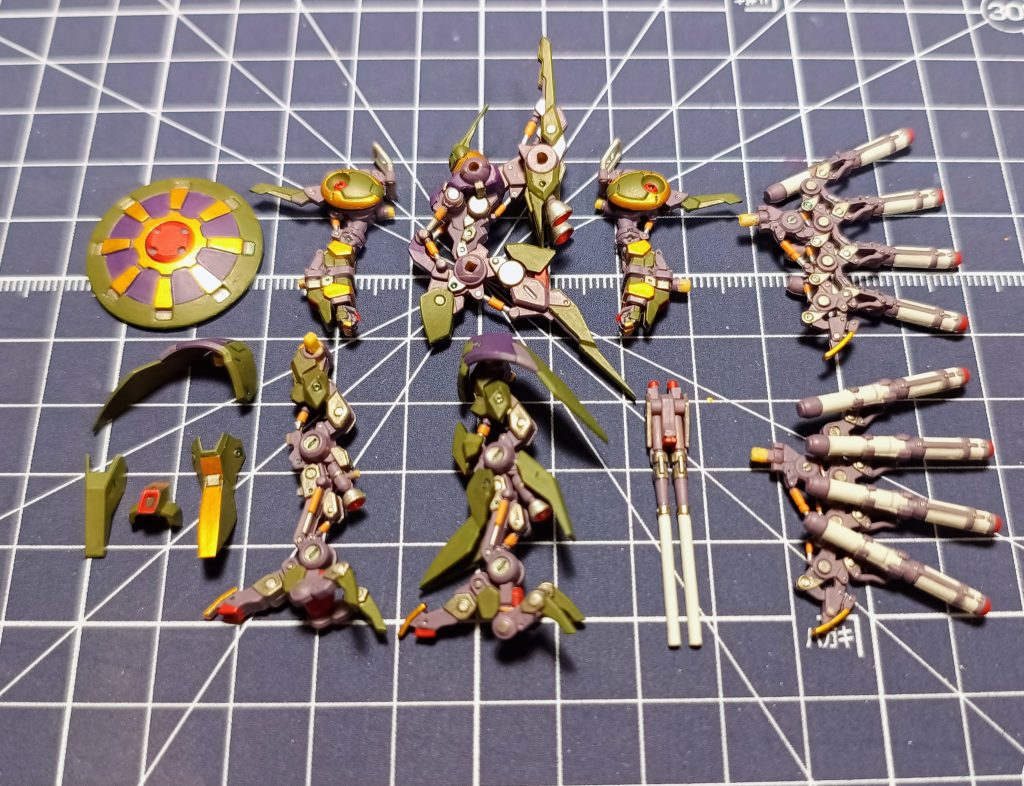 完成直前の一枚。久々のアーティファクト、素晴らしいチョイスでした！ヘンテコデザインの敵モビルスーツは大好物です！