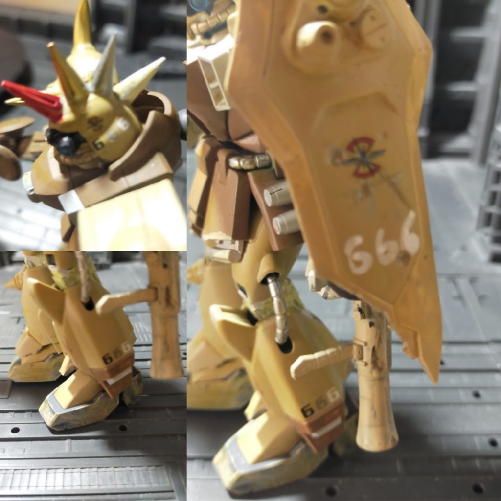 ヒャッハー「これは俺たちがかつて所属していた部隊のナンバーだなぁ。」舎弟「確か元ネタは…」※元ネタは北斗の拳の最初の敵ジード666です。