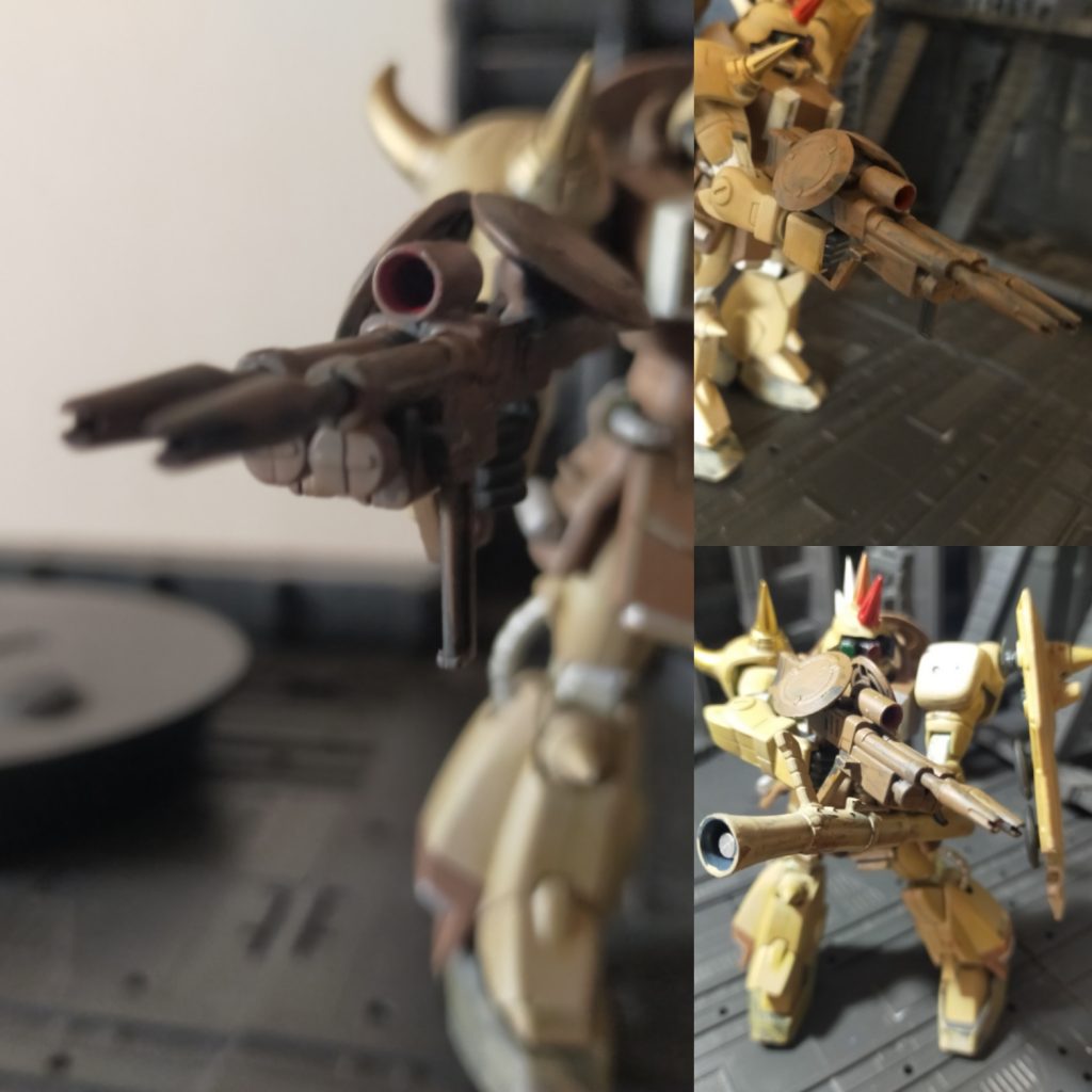 ヒャッハー「まずは改造ビーム突撃銃だ！ダブルで連結して発射数2倍にしているぜぇ！！そしてスコープ着きじゃ！！！」舎弟「流石です兄貴ぃ！😁✨」