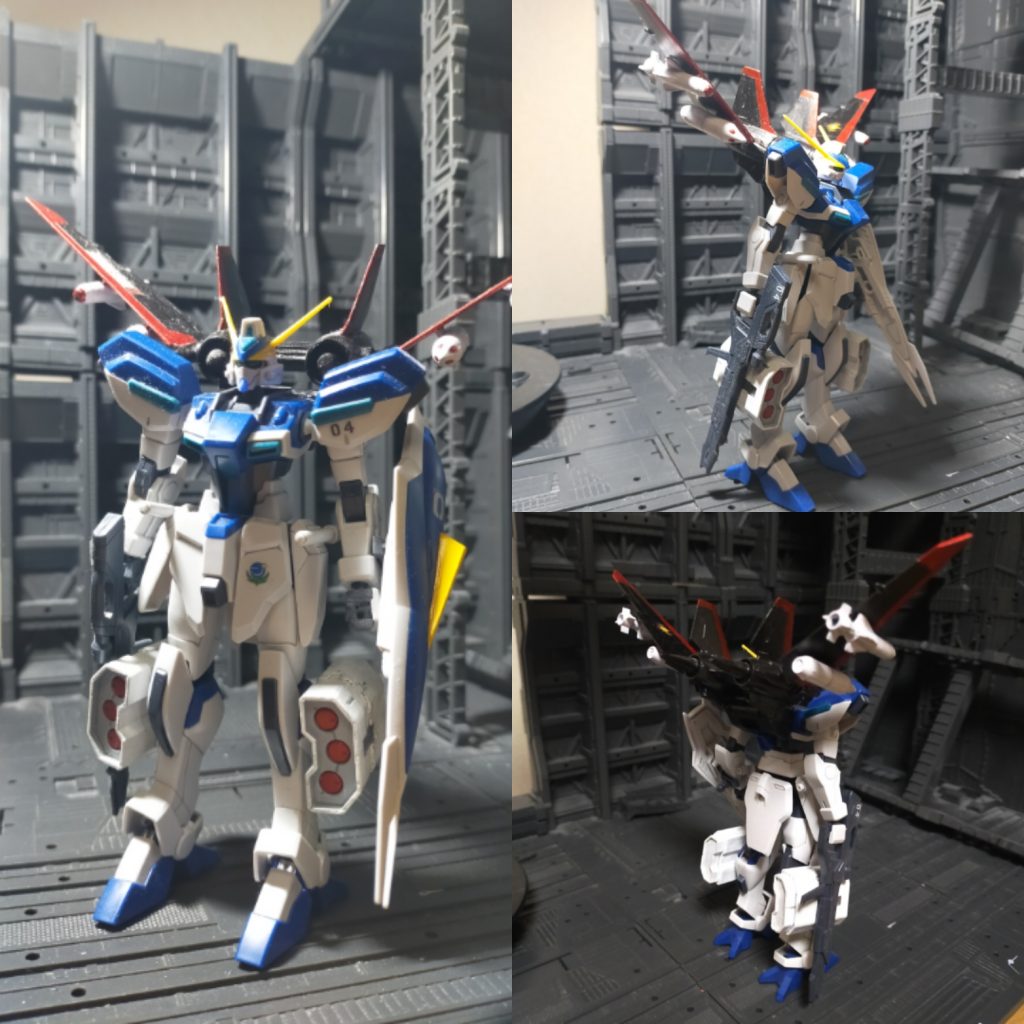 全身像ジェットストライカーは先に作ったウィンダムルージュを使用。