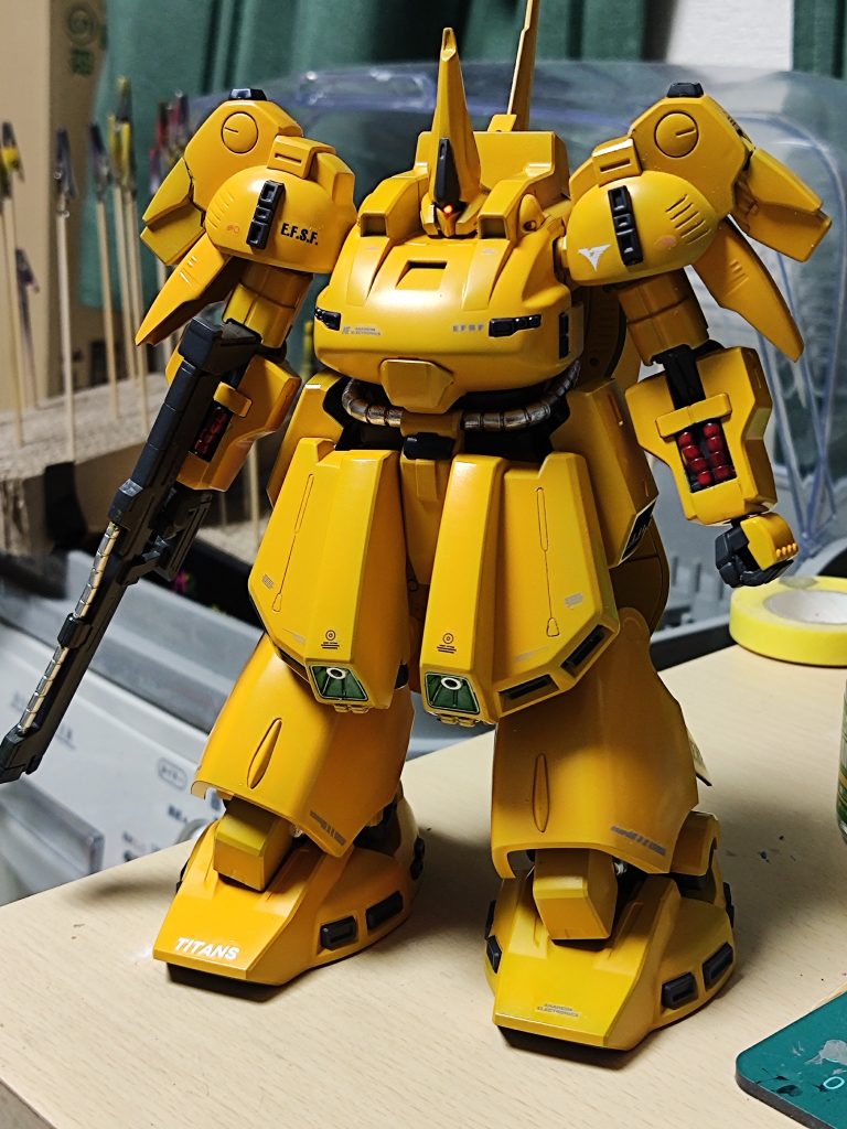 だいぶ黄色が均一に塗装出来なかったけど、これも初心者の時の記録として、このまま保存することにします😅