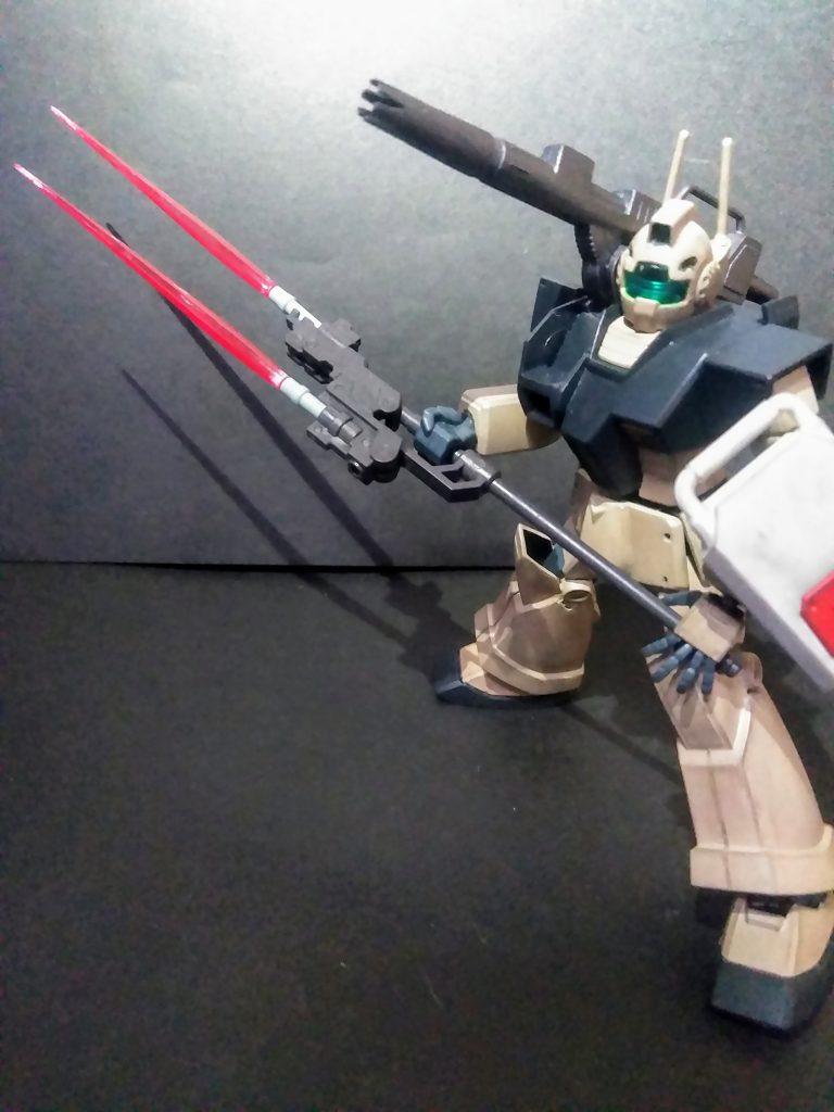 「砲戦機体」だって格闘戦をシテミタイ😘なので『ジム・ストライカー』のアレを装備です🤤 本日の『長モノ武装絶対信者』案件 布教完了❗❗