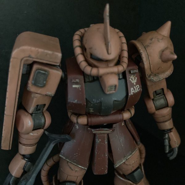 HGシャア専用ザク（リバイブ版）筆塗り