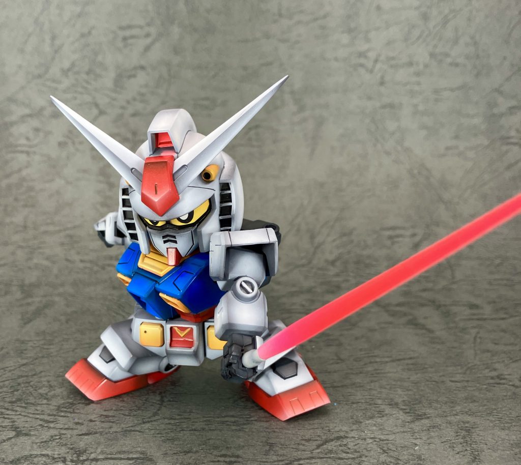 ガンダム、mk2、Z、ZZの4機揃えて模コン2023に参戦!ZZのEDテーマ:一千万年銀河をイメージして整列させております。