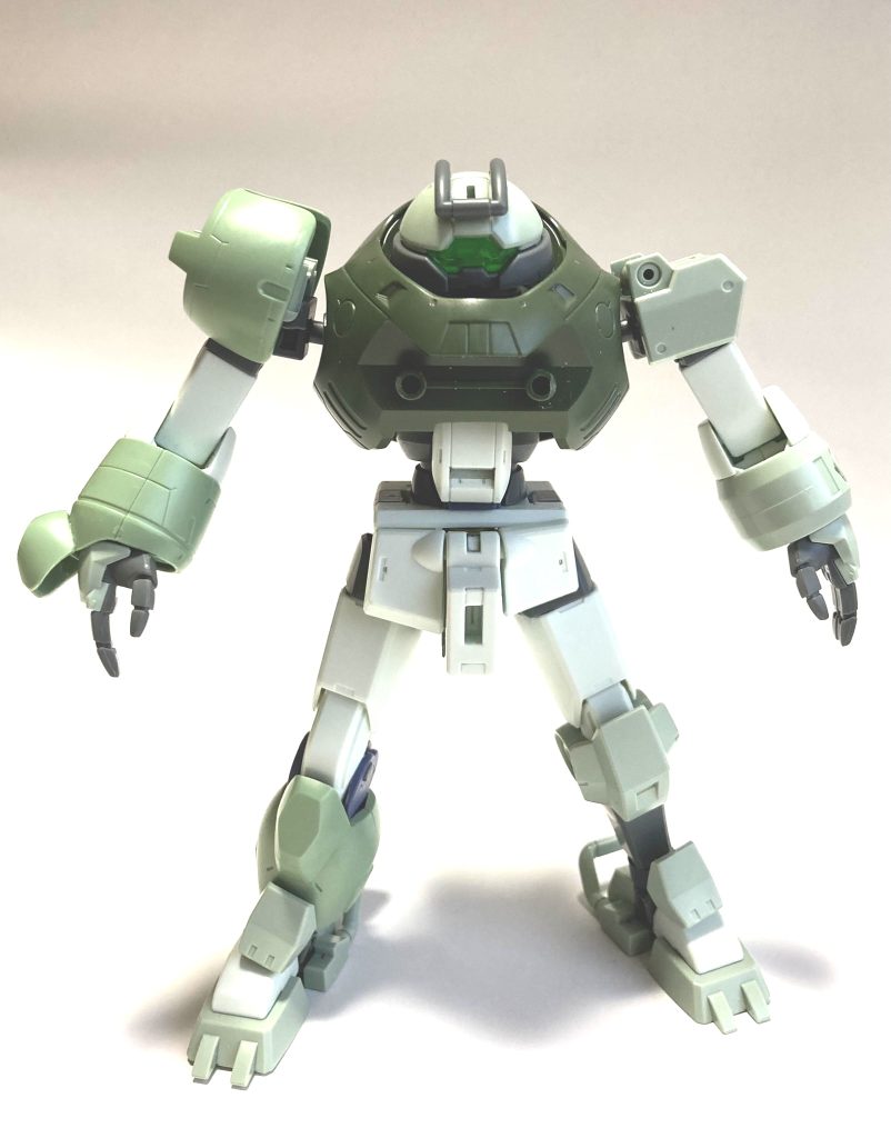 中身までデミたっぷりなのがこのガンプラ作品のアッピルポイントです。単純に部分部分でロディフレームに差し替えればフォルムは出せますが。しこしこ切り刻んでデミトレーナーに着せています。写真がありませんが、デミトレーナーに戻せるところもアッピルです。