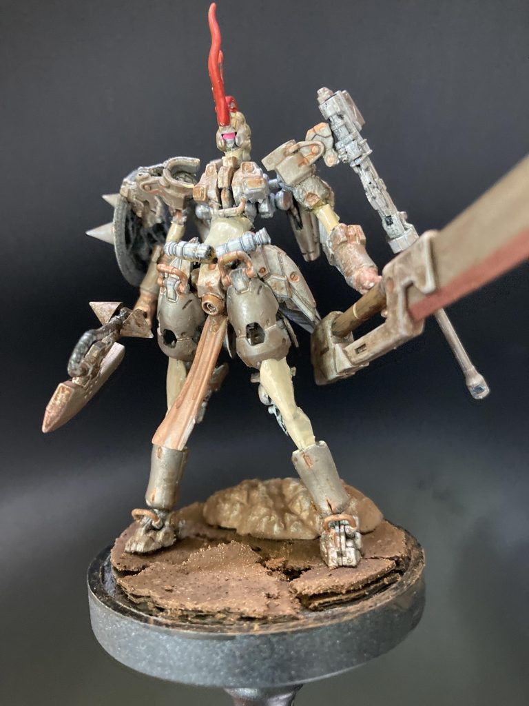 斧の柄(棒)を掴む為、大きな手に…😢爪楊枝の太さの握り手の削り出し造形は、自分これが限界でした^ ^