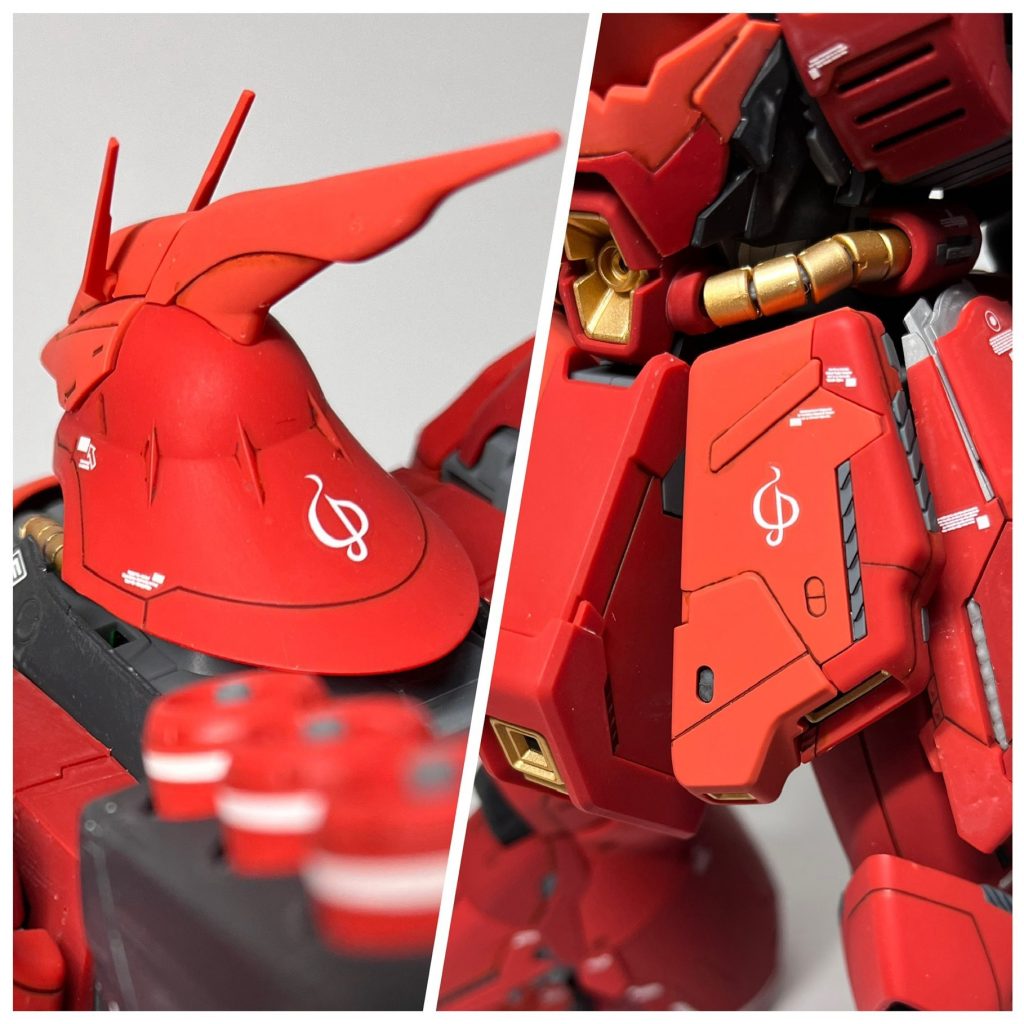 あえて言うなら、こだわりはキャスバル・ダイクンのエンブレム。アニメデザインのこっちの方が好きです。