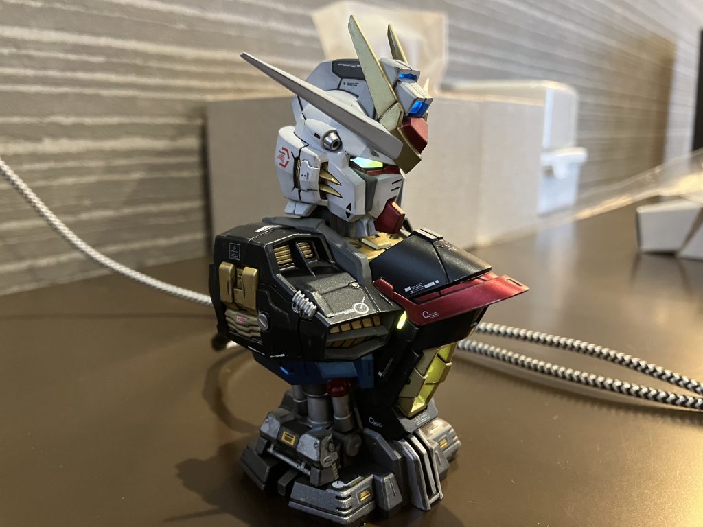 黒立ち上げ塗装一番キャンディ塗装（艶消し）LED埋込（5V-USB電源）軽いウェザリング