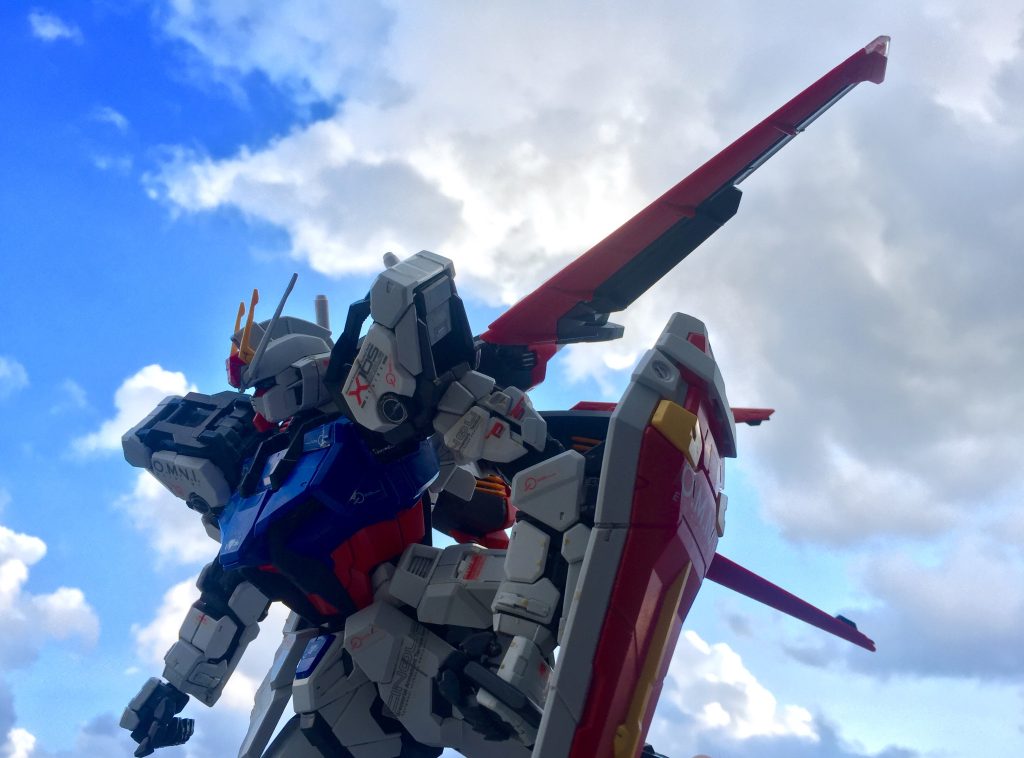 PG エールストライクガンダム空撮り