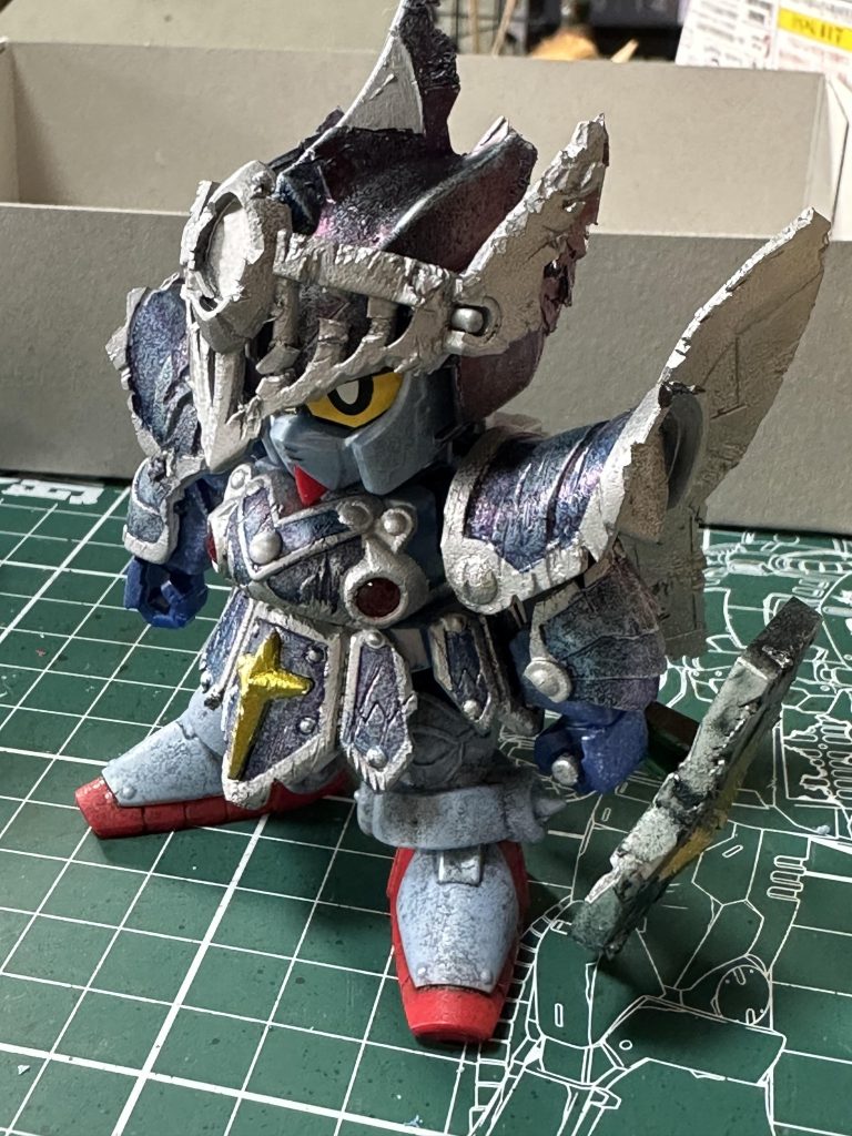 マーカーで青の部分塗った状態