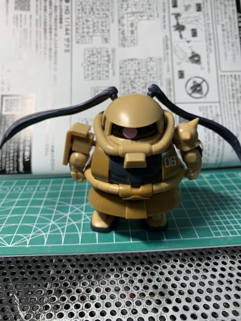 頭部を開口して30MSのツインテールを着けました。