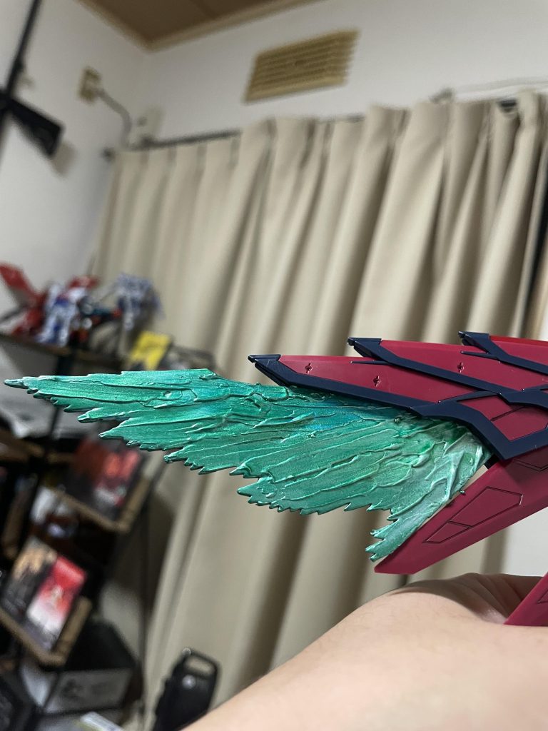 ビームエフェクトはダイソーの壁の穴埋めパテ塗りたくって換装させたらいい感じになりました！ 