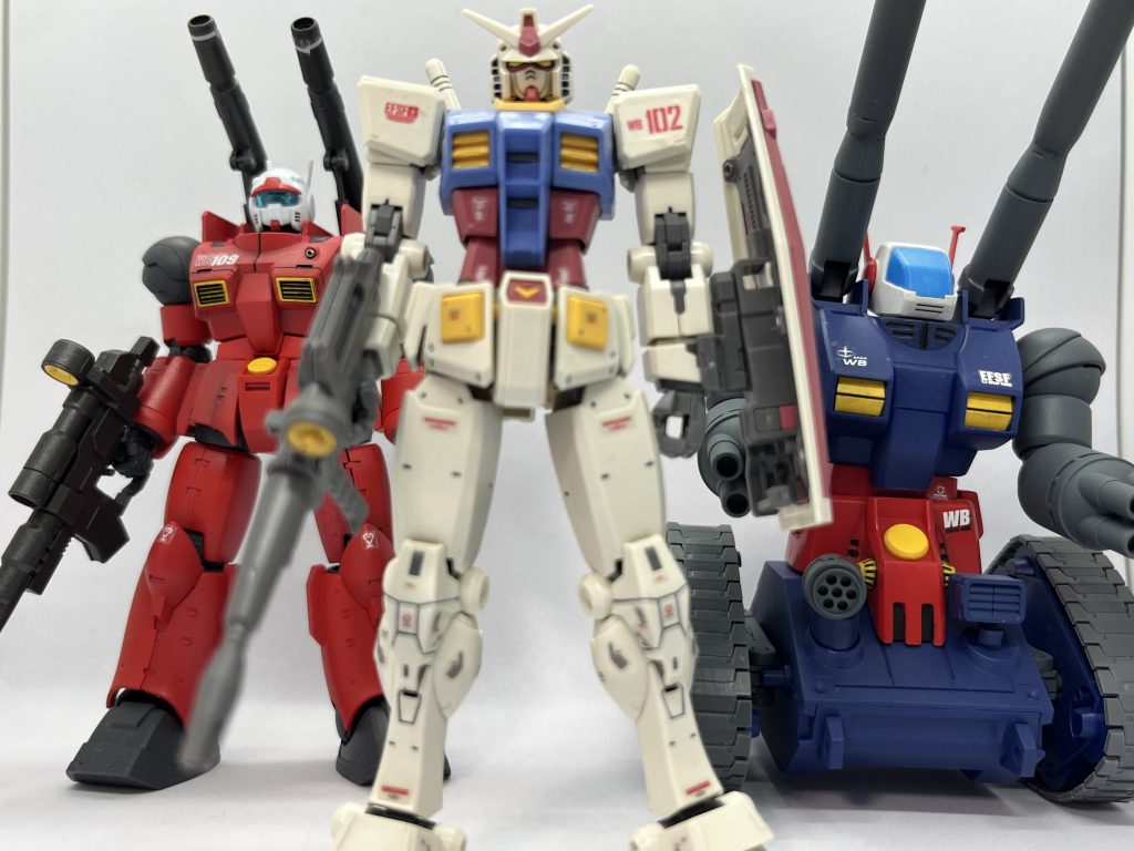 改めて三機揃い踏み子供の頃から見ている三機なので、揃えられてよかったです。ガンダムもガンキャノンも投稿しているので、良ければ合わせて見て頂けると嬉しいです!