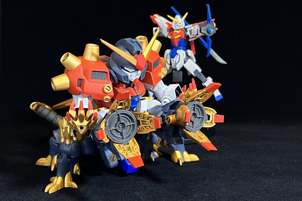 拡散ビーム砲『レイジングバースト』前脚を展開して発動します