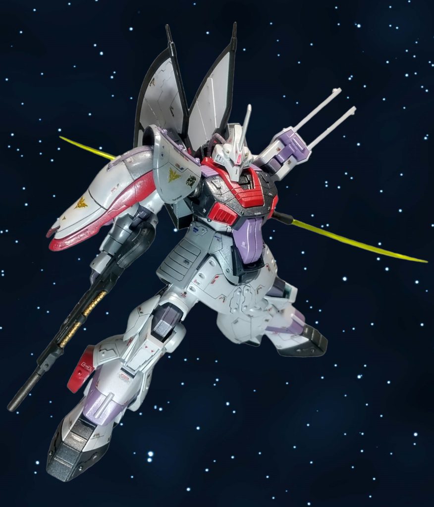 アクシズ宙域で宇宙仕様にチューンナップされたディジェがテスト運用されていた。カラーとディテールアップだけで、宇宙仕様とか強引過ぎ😓